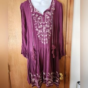Nice loose fitting Embroidered Dress XL